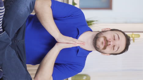Vertical-video-of-The-meditating-man.